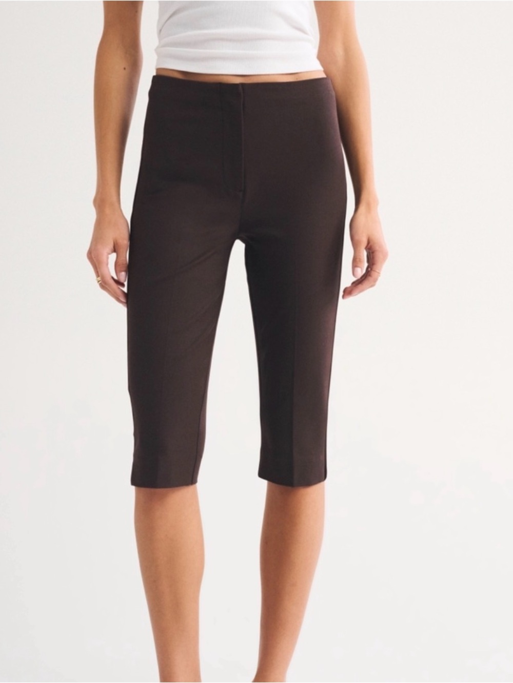 A&F | Forme Capri Pant | Regular | Dark Coffee